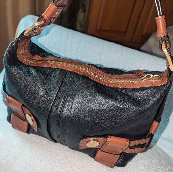 Vintage Michael Kors black and brown shoulder bag. - Picture 3 of 13